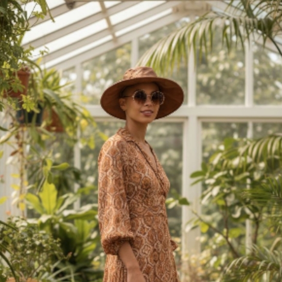 Yves Saint Laurent 1970's Brown Leather Hat VINTAGE YSL - Picture 6 of 7